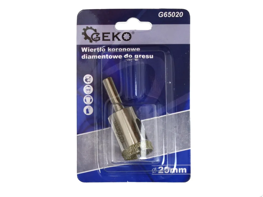 Diamantový korunový vrták na gres 20 mm GEKO G65020