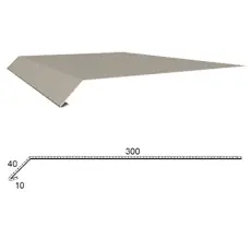 Okapnice poplastovaná Viplanyl světle šedá délka 2,0 m rš. 350 mm