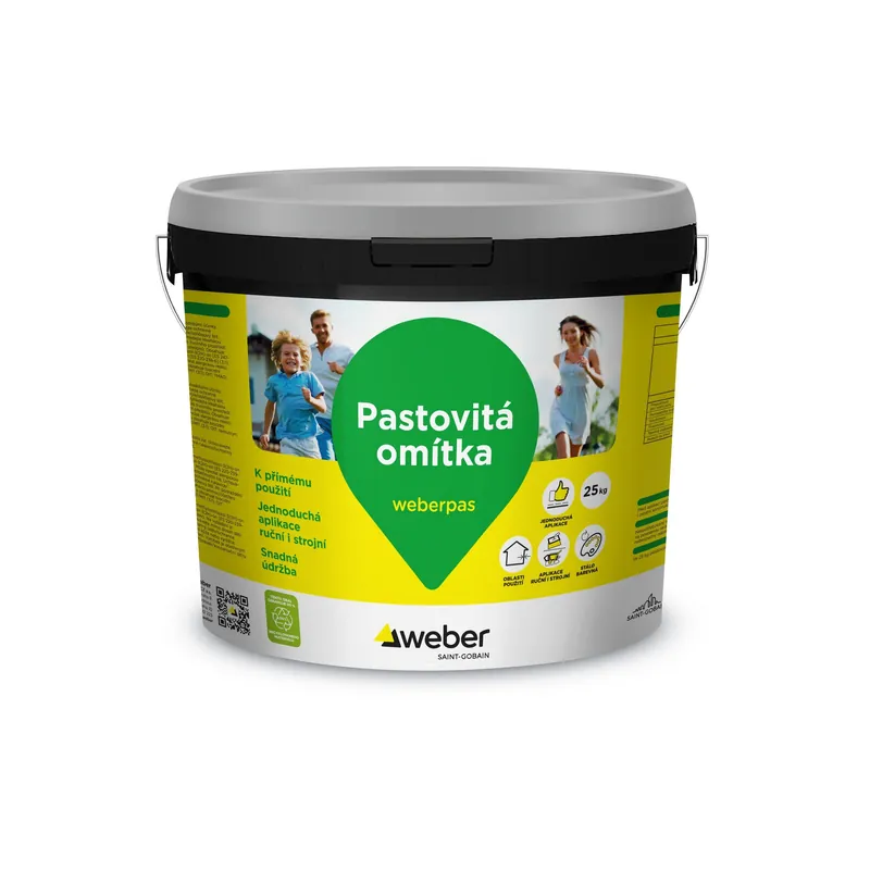 Omítka silikonová weberpas silikon zrnitá 1,5 mm SE5A 25 kg