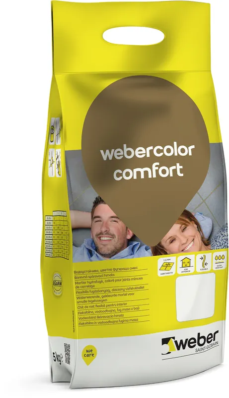 Hmota spárovací webercolor comfort white 5 kg