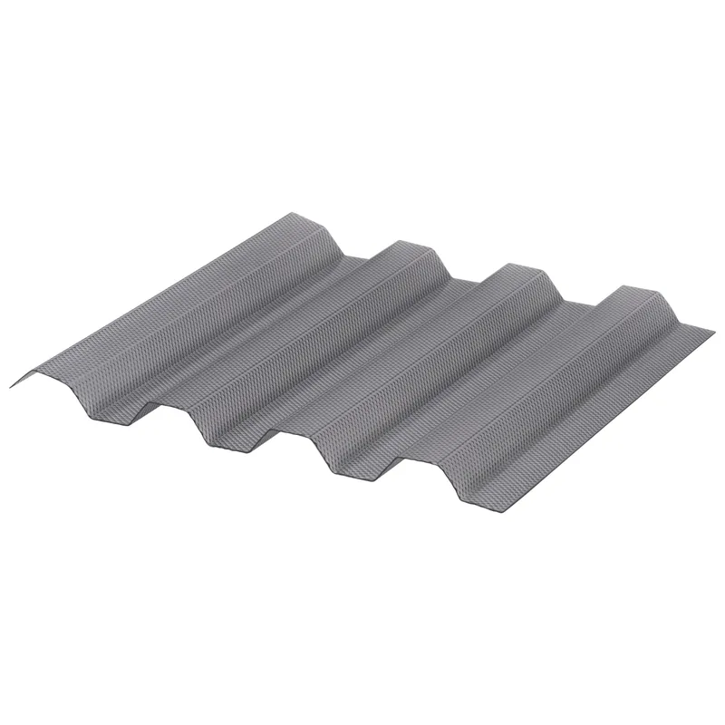 Deska polykarbonátová trapézová TOPLIGHT T 76/18 microprisma 2UV antracit 0,9×1 060×4 000 mm