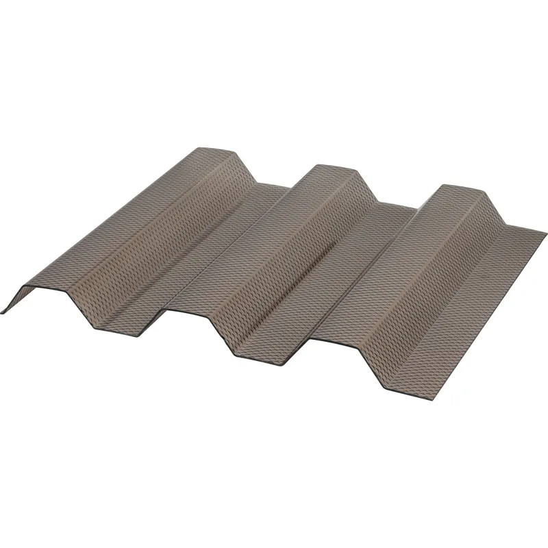 Deska polykarbonátová trapézová TOPLIGHT T 76/18 microprisma 2UV bronz 1,2×1 060×5 000 mm