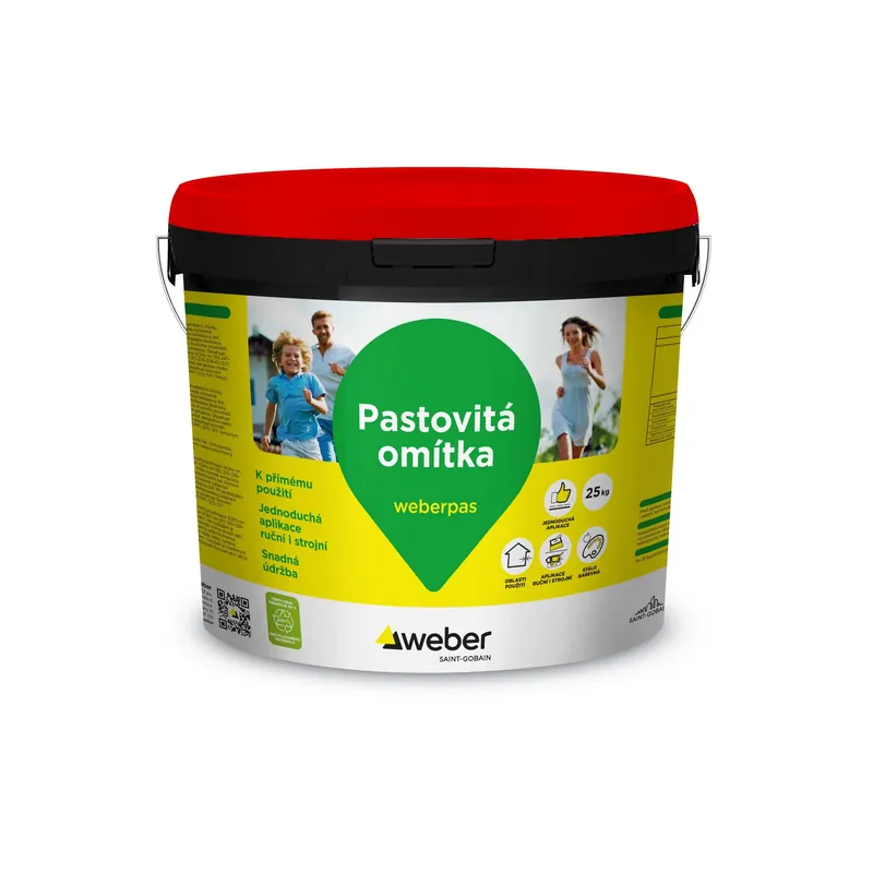 Omítka silikátová weberpas extraClean active zrnitá 2 mm ZE4E 25 kg