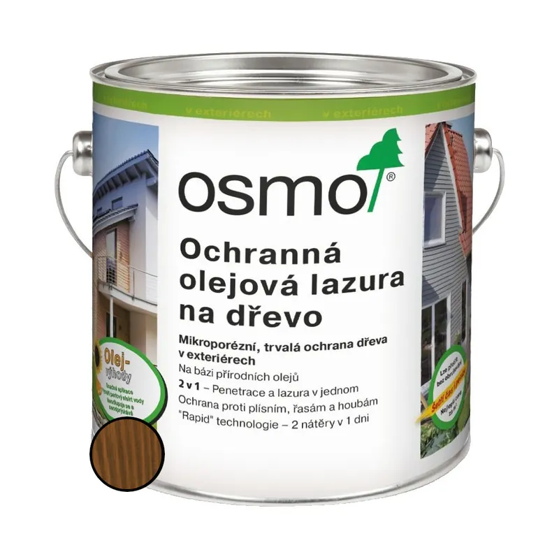 Lazura olejová ochranná Osmo 707 ořech 2,5 l