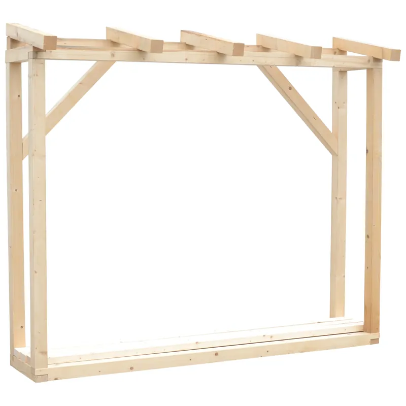 Dřevník ke zdi s pultovou střechou 690×2 126×2 470 mm