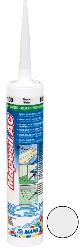 Tmel silikonový Mapei Mapesil AC 111 stříbrošedá 310 ml