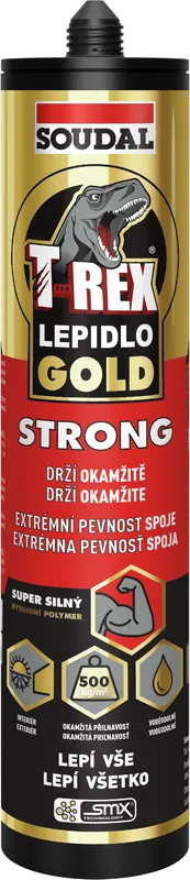 Lepidlo montážní Soudal T-REX GOLD STRONG 290 ml