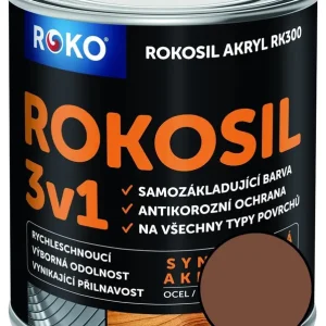 Barva samozákladující Rokosil akryl 3v1 RK 300 2320 hnedá světlá, 0,6 l