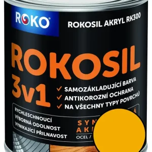 Barva samozákladující Rokosil akryl 3v1 RK 300 6200 žlutá světlá, 3 l