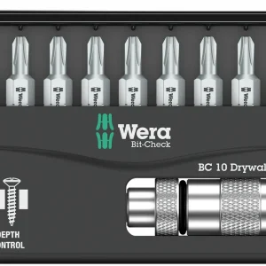 Sada bitů do sádrokartonu Wera 9+1 ks