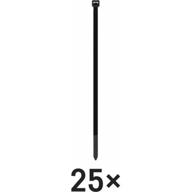 A2857 Stahovací páska 450×7,6 mm, černá, 25 ks EMOS