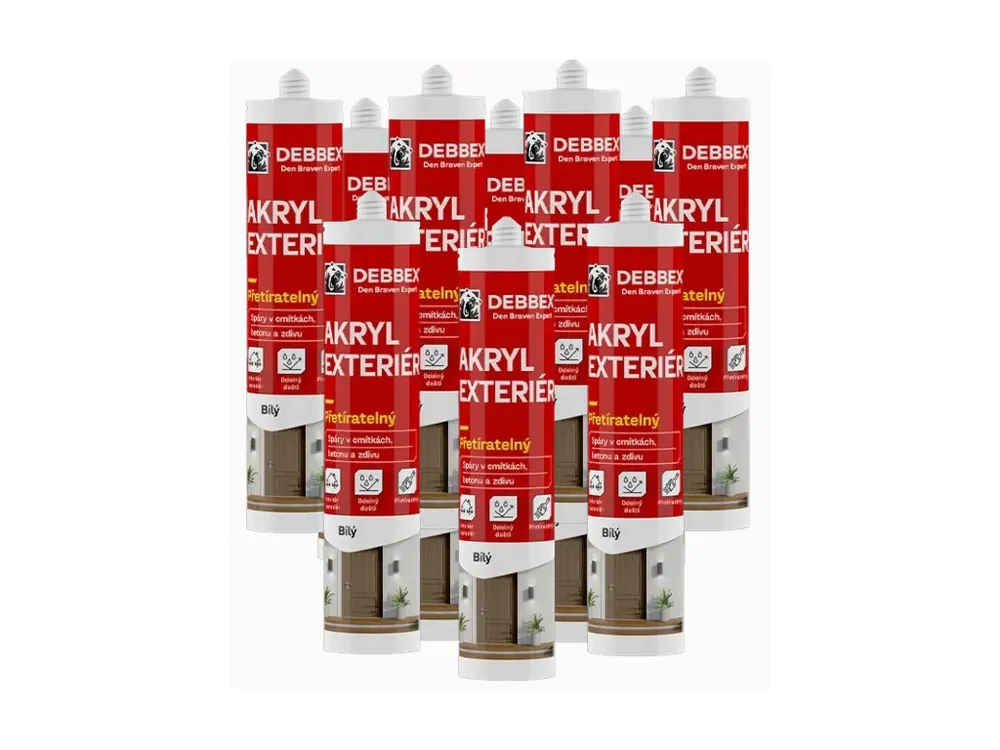 12x Akryl Exteriér přetíratelný 280 ml bílý AKCE