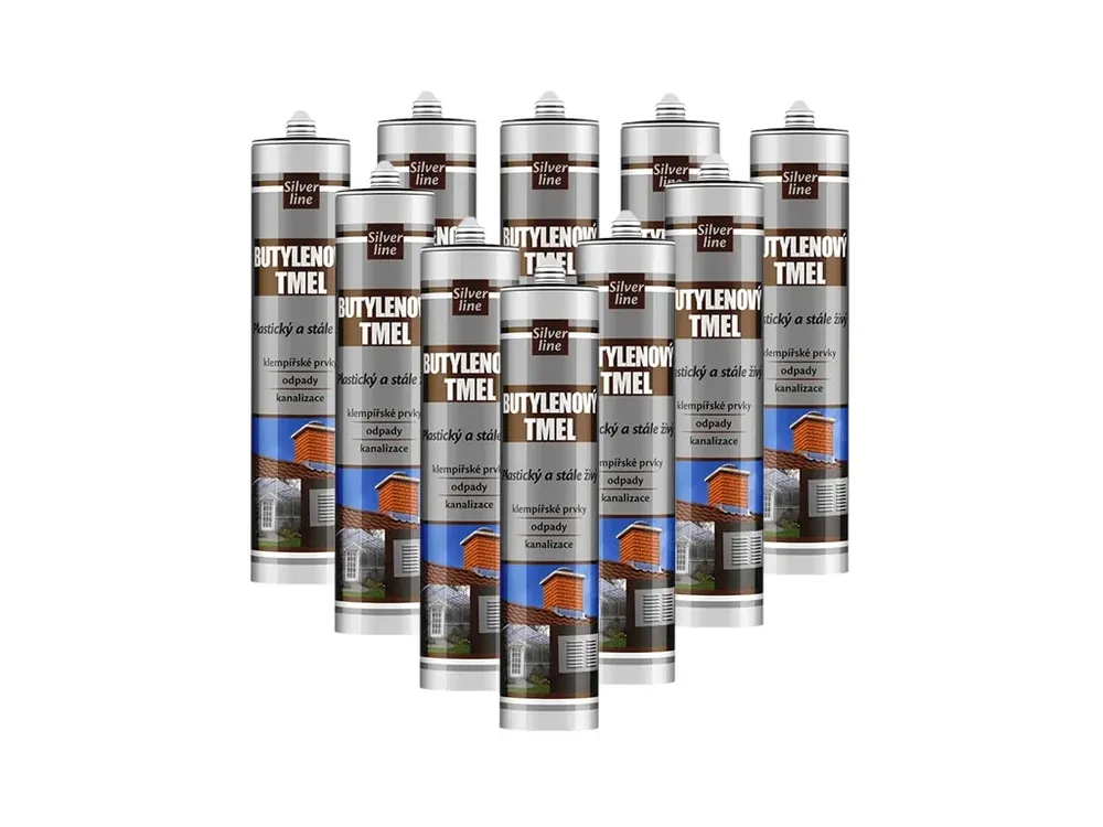 12x Butylenový tmel 280 ml šedý Silver Line AKCE