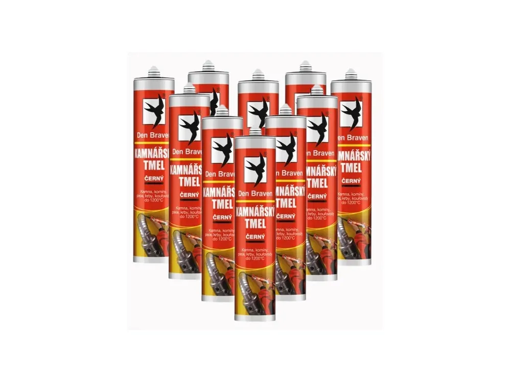 12x Kamnářský tmel 280 ml černý AKCE