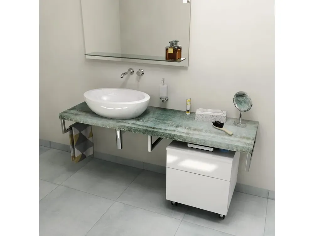 Sapho AVICE deska pod umyvadlo 150x50cm, tl.5cm, aquamarine AV156