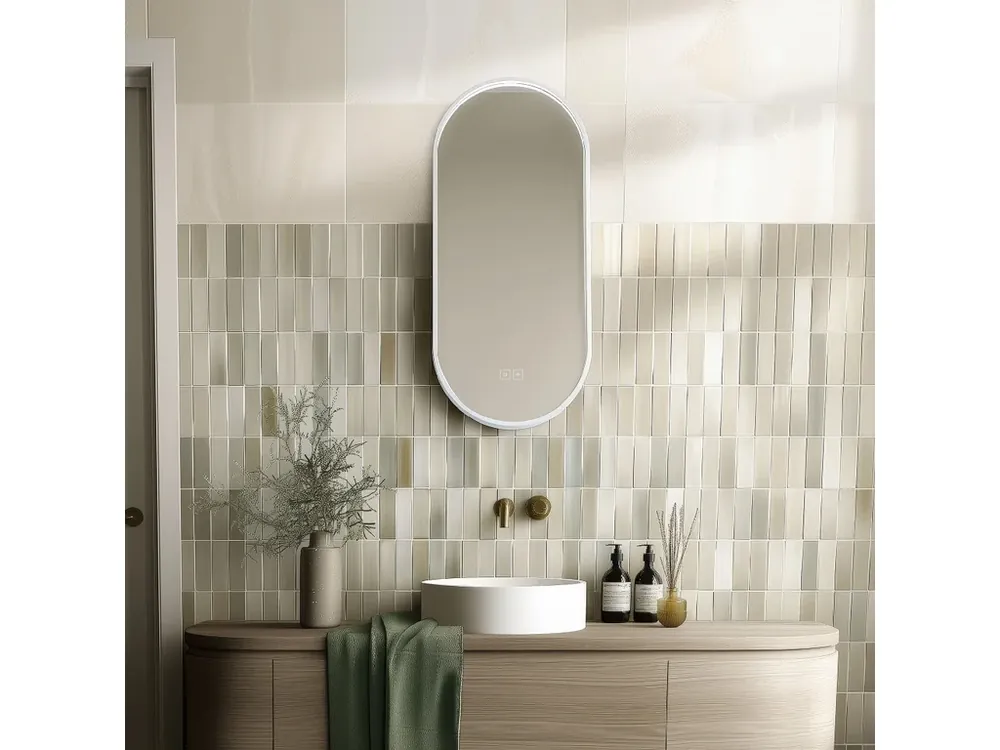 Nimco Bílé LED zrcadlo 45 x 90, dotykový senzor ZPB 32003LVX-05