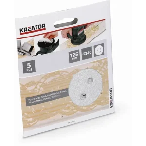 Brusný papír Kreator KRT230559 125mm na barvu G240, 5ks, 63605270