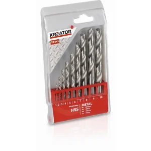 Sada vrtáků Kreator KRT012002 10 ks HSS do kovu 1-10 mm, 63605025