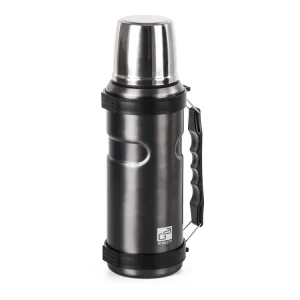 Termoska G21 na pití, 1000 ml, ocelově šedá s rukojetí, 60022405