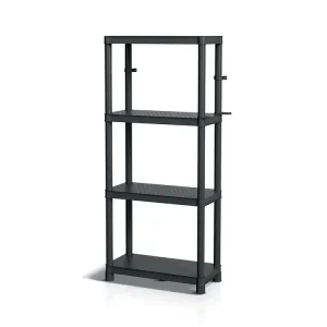 Regál Prosperplast STACKARO SOLID 60 HD - barva černá, 611500